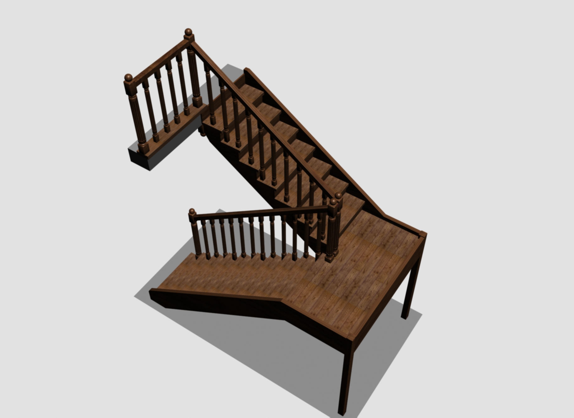 Вариант 2 изготовления лестницы из массива дуба