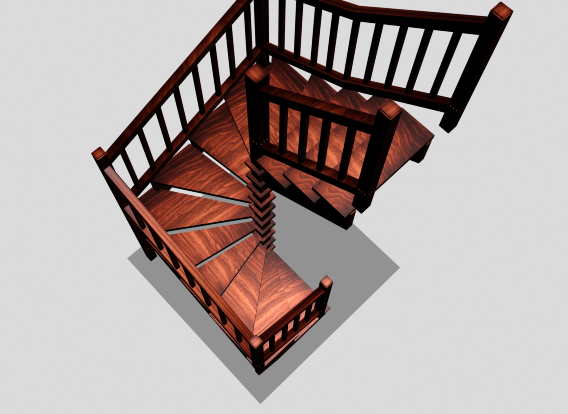 Вариант 3 изготовления лестницы из массива дуба